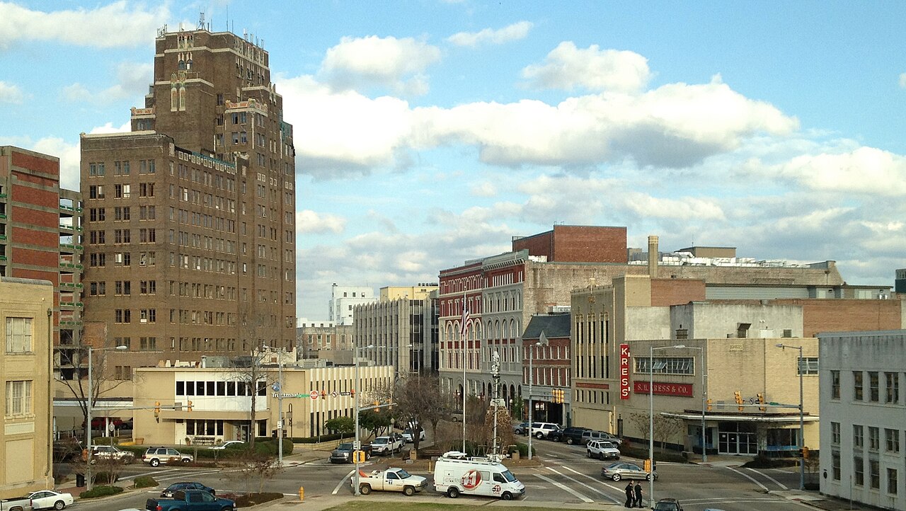 Downtown Meridian Mississippi skyline