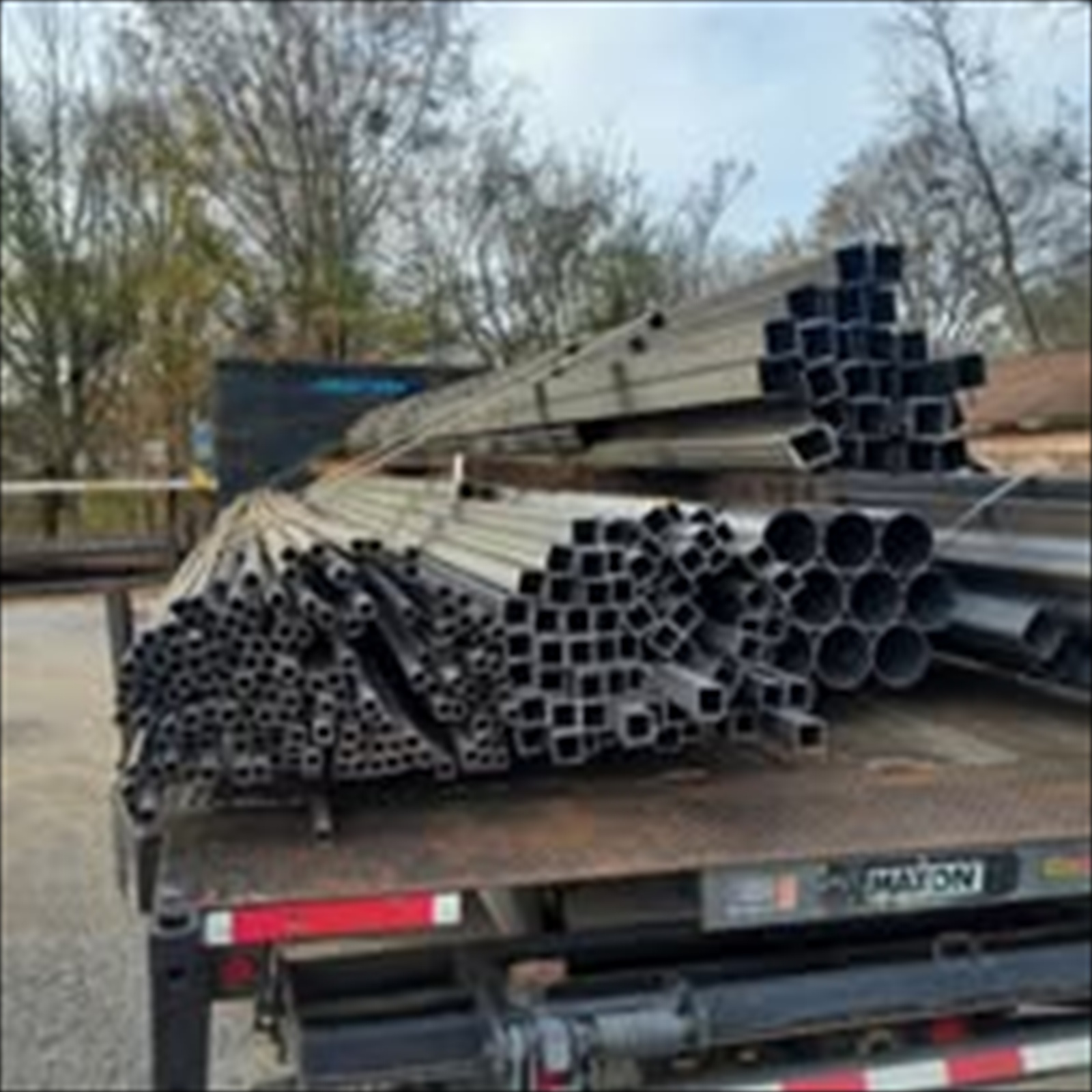 Steel tubing and pipe loaded for delivery from Bullet Iron Econo Metals
