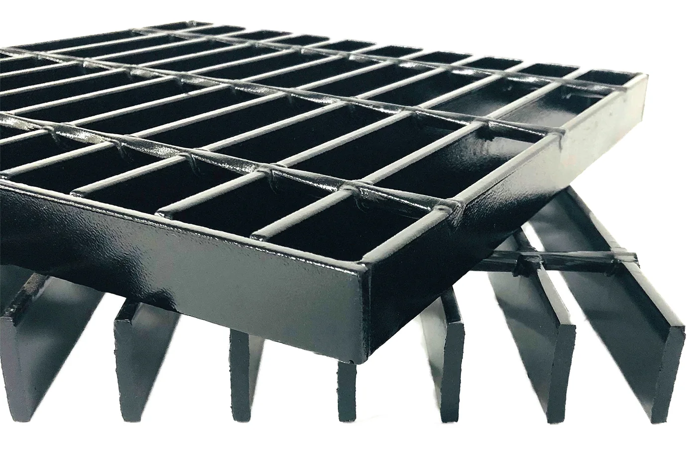 Welded steel bar grating available in 3 by 20 foot factory sheets